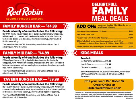 Read reviews and share your opinion. . Red robin deals